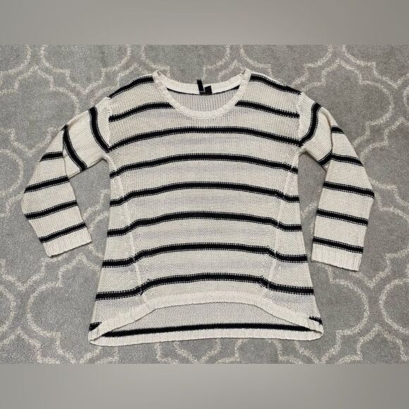 Full Tilt Striped Knit Sweater – High-Low Hem – Size Large - Picture 1 of 6